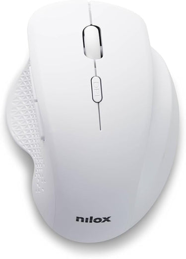 biomag sl Nilox -Ratón Wireless Ergonómico, 3200 dpi, Blanco